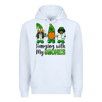 White hanging with my gnomies african american nurse gnomies Premium Hoodie - BarkalooDesign