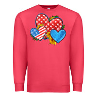 Cardinal usa flag hearts with sunflower Premium Sweatshirt - HRA Design Shop