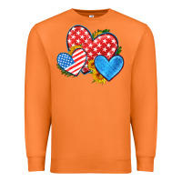 Carrot usa flag hearts with sunflower Premium Sweatshirt - HRA Design Shop