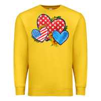 Lemon usa flag hearts with sunflower Premium Sweatshirt - HRA Design Shop
