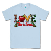 Dusty Blue Western Christmas Love Classic Tee - RanaPortraitStore