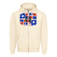 Sandshell dominican and puerto rico flag Zipper Hoodie - texasbilliewilder