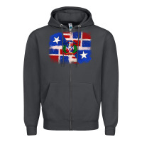Smoke dominican and puerto rico flag Zipper Hoodie - texasbilliewilder