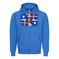 True Royal dominican and puerto rico flag Zipper Hoodie - texasbilliewilder