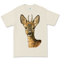 Bone Red brocket Deer Head Premium Tee - LillyAllenDesigns