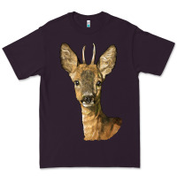 Plum Red brocket Deer Head Premium Tee - LillyAllenDesigns