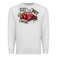 Oatmeal Heather eat fresh buy local Premium Sweatshirt - CowhideDigitalArt