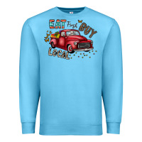 Ocean Blue eat fresh buy local Premium Sweatshirt - CowhideDigitalArt