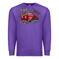 Purple eat fresh buy local Premium Sweatshirt - CowhideDigitalArt