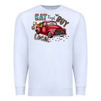 White eat fresh buy local Premium Sweatshirt - CowhideDigitalArt