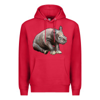 Cardinal Baby Rhino Illustrations Premium Hoodie - LillyAllenDesigns