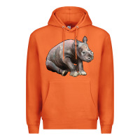 Baby Rhino Illustrations Premium Hoodie | Teevron