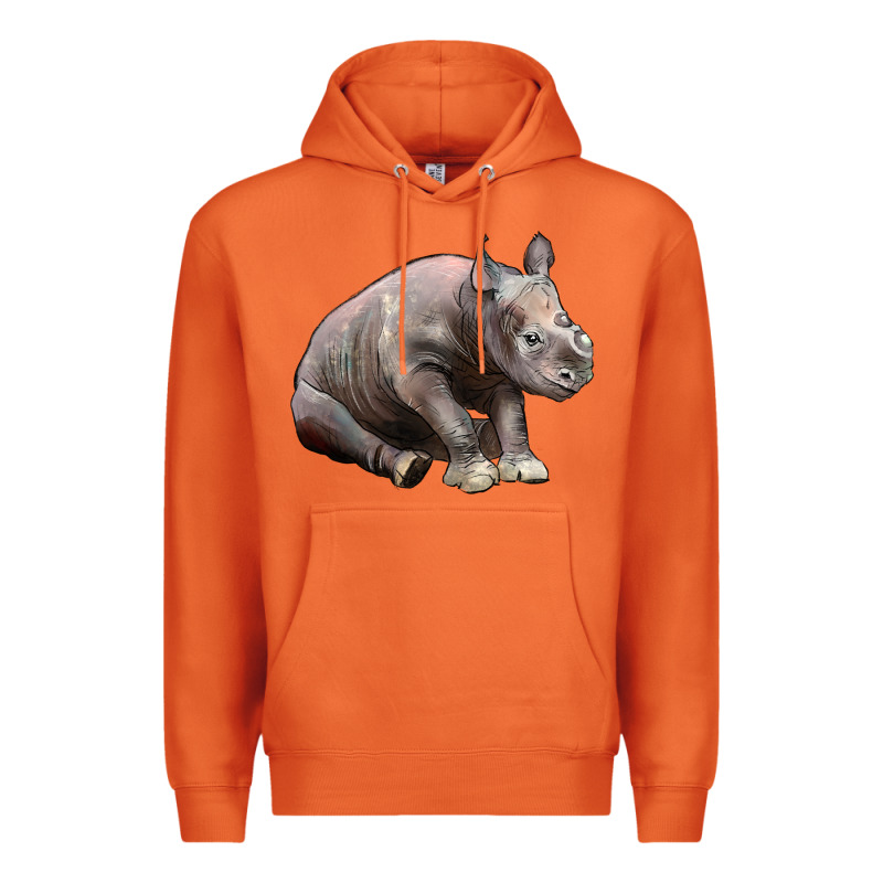 Baby Rhino Illustrations Premium Hoodie by LillyAllenDesigns | Teevron