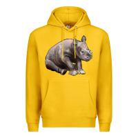 Lemon Baby Rhino Illustrations Premium Hoodie - LillyAllenDesigns