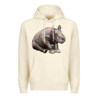 Sandshell Baby Rhino Illustrations Premium Hoodie - LillyAllenDesigns