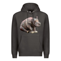 Smoke Baby Rhino Illustrations Premium Hoodie - LillyAllenDesigns