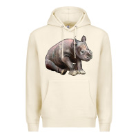 Tofu Baby Rhino Illustrations Premium Hoodie - LillyAllenDesigns