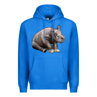True Royal Baby Rhino Illustrations Premium Hoodie - LillyAllenDesigns