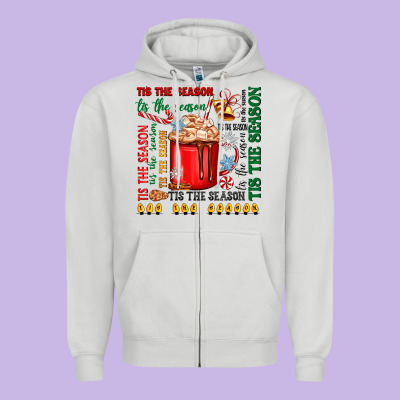 Tis The Season Zipper Hoodie Designed By Zillion Design Studio