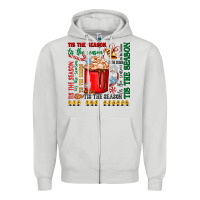Dove Grey tis the season Zipper Hoodie - Zillion Design Studio