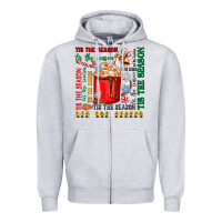 Heather Grey tis the season Zipper Hoodie - Zillion Design Studio