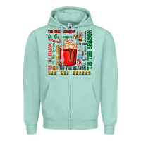 Seafoam tis the season Zipper Hoodie - Zillion Design Studio