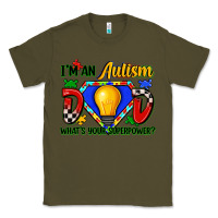 Army Green im an autism dad whats your superpower Classic Tee - Zillion Design Studio