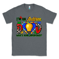 Charcoal Heather im an autism dad whats your superpower Classic Tee - Zillion Design Studio