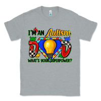 Heather Grey im an autism dad whats your superpower Classic Tee - Zillion Design Studio