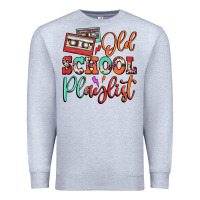 Heather Grey old school playlist cassette Premium Sweatshirt - FaDigitalArtStudio