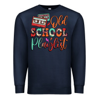 Navy old school playlist cassette Premium Sweatshirt - FaDigitalArtStudio