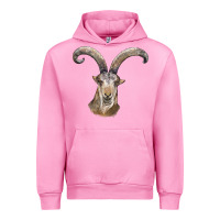 Fuchsia Pink spanish goat face Urban Hoodie - LillyAllenDesigns