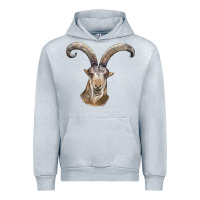 Heather Grey spanish goat face Urban Hoodie - LillyAllenDesigns
