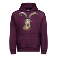 Mauve Wine spanish goat face Urban Hoodie - LillyAllenDesigns