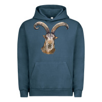 Pigment Midnight Navy spanish goat face Urban Hoodie - LillyAllenDesigns