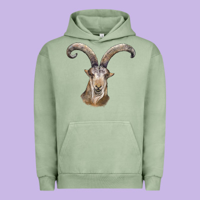 Spanish Goat Face Urban Hoodie Designed By Lillyallendesigns