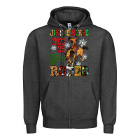 Charcoal Heather jingle horse dec 25 giddy jingle horse pick up fee Zipper Hoodie - Zillion Design Studio