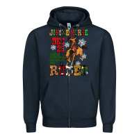 Navy jingle horse dec 25 giddy jingle horse pick up fee Zipper Hoodie - Zillion Design Studio
