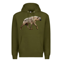 Army Green hyena Premium Hoodie - LillyAllenDesigns