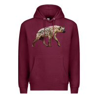 Burgundy hyena Premium Hoodie - LillyAllenDesigns