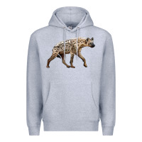 Heather Grey hyena Premium Hoodie - LillyAllenDesigns