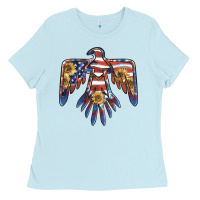 Baby Blue thunderbird usa Ladies Tee - BarkalooDesign