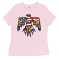 Bubblegum Pink thunderbird usa Ladies Tee - BarkalooDesign