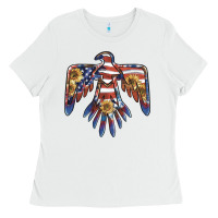 White thunderbird usa Ladies Tee - BarkalooDesign