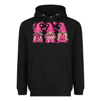 Black Breast Cancer Gnomes Heavyweight Hoodie - texasbilliewilder