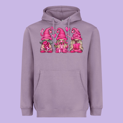 Breast Cancer Gnomes Heavyweight Hoodie Designed By Texasbilliewilder