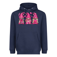 Navy Breast Cancer Gnomes Heavyweight Hoodie - texasbilliewilder