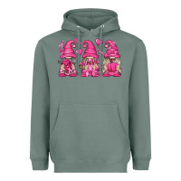 Sage Breast Cancer Gnomes Heavyweight Hoodie - texasbilliewilder