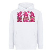 White Breast Cancer Gnomes Heavyweight Hoodie - texasbilliewilder