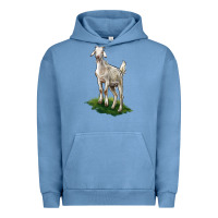 Pigment Pebble Blue Kiko Goat Urban Hoodie - LillyAllenDesigns